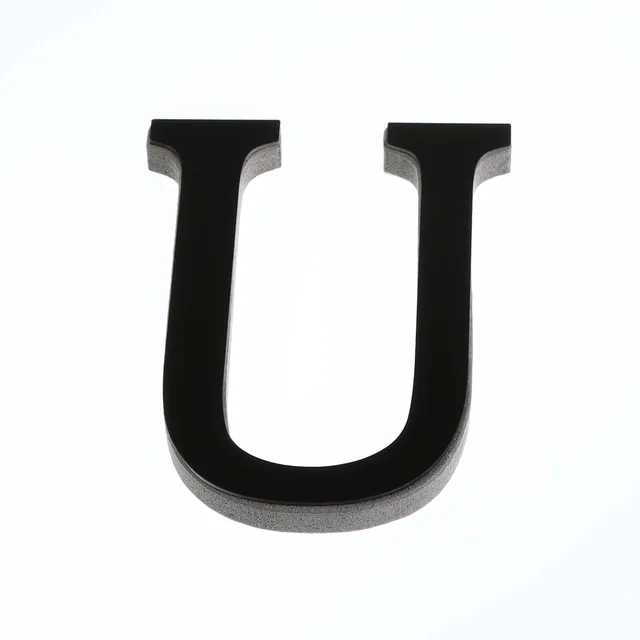 3D Acrylic Wall Ornaments Black Alphabet 64
