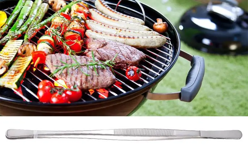 

Cooking Tweezer Tongs Kitchen Cooking Salad Bread Serving Kitchen Tongs Stainless Steel Grilling Tong Long Handle Tweezers