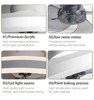 Ceiling Fan Light 6 Speed ​​Modern Remote Control Ceiling Fan with Light Reversible Dimmable Suitable for Living Room Bedroom 6