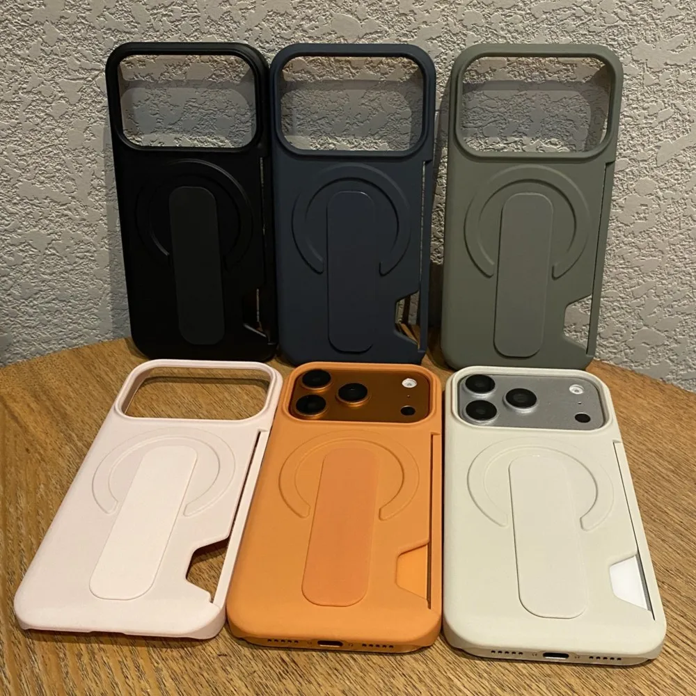 Soft Silicone Grip Holder with Card Slot and Shockproof Magnetic Case Cover