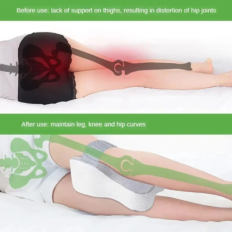 Orthopedic Slow Rebound Memory Cotton Clamp Leg Pillow Maternity Foot Pillow Strap Adjustable Side Sleeping Knee Leg Pillow 3