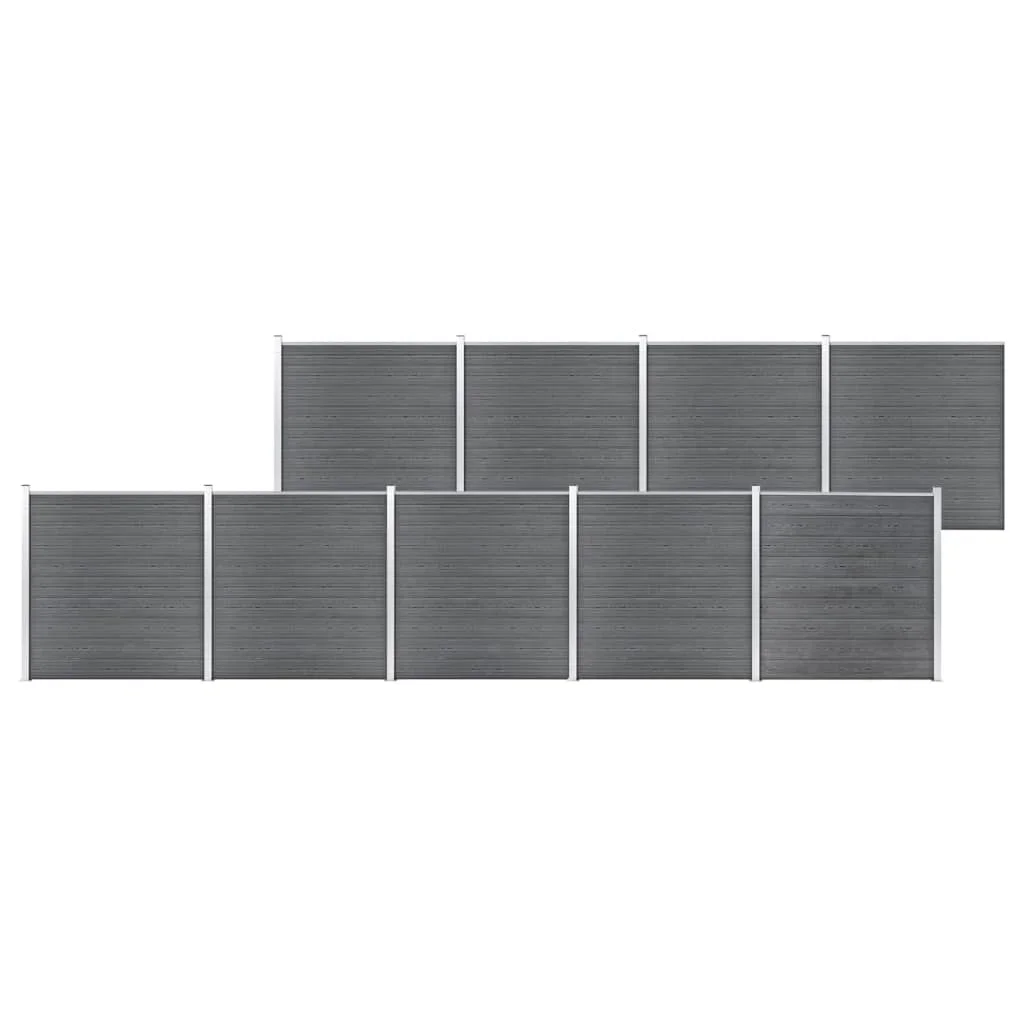 Recinzione Da Giardino Wpc Wpc X 186 Cm Pannello Di Recinzione Da Giardino Grigio Decorativo Antiruggine Barriera Per Animali Recinzioni Per Patio Cor