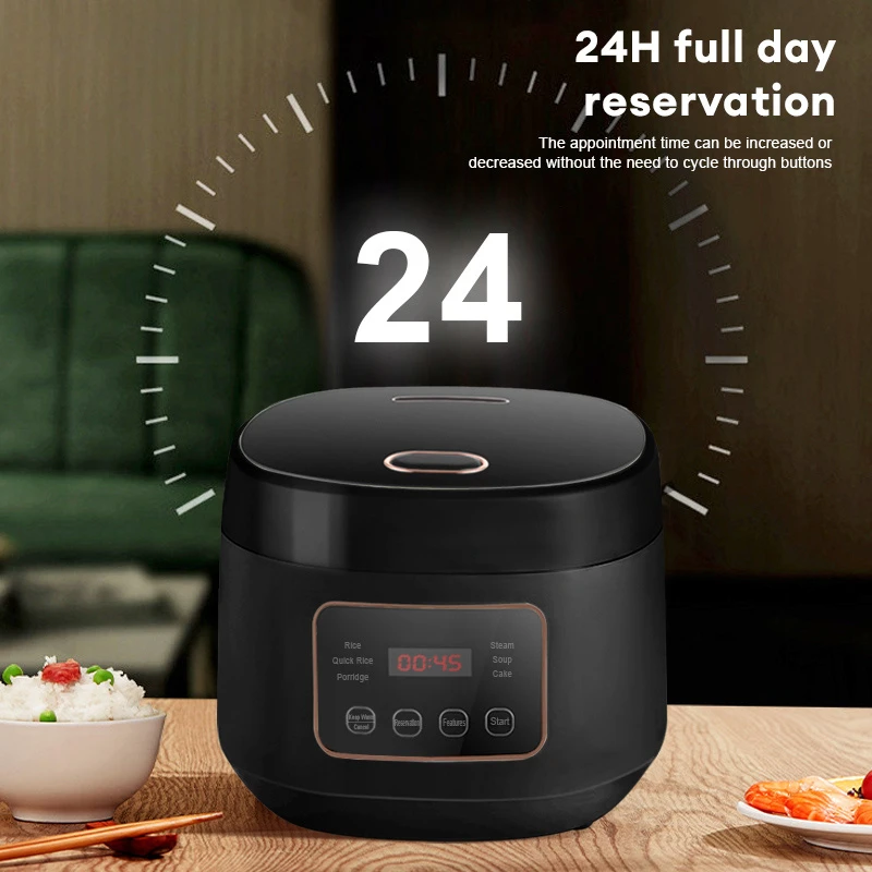Electric Rice Cooker 3L For Household 3-5 Persons 110V/220V Smart with 24-Hour Reservation & Keep Warm