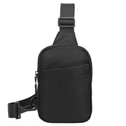 Sleek Black Minimalist Sling Bag - Versatile Fashion Shoulder and Waist Bag (Black)