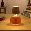 Wine Bottle LED Wireless Table Lamp 3 Colors Metal Dimmable USB Rechargeable Dining Table Lights Beverage Lamp Top touch 3