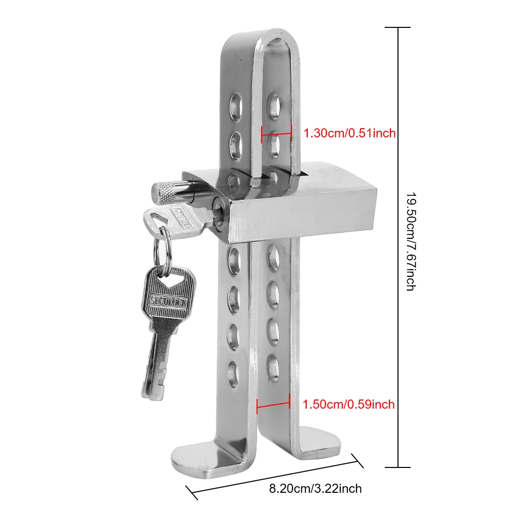 brake pedal lock car pedal lock car lock safety lock Steel Stainless Car Clutch Lock Auto Brake Pedal Lock Throttle Accelerator Security Anti-Theft Tool Universal