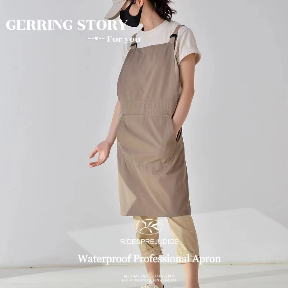 Gerring Waterproof Kitchen Apron Woman Korean Fashion
