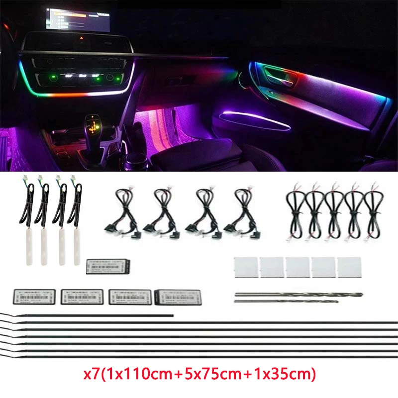19 in 1 Symphony Ambient Light Car Interior Fiber Optic Lighting RGB