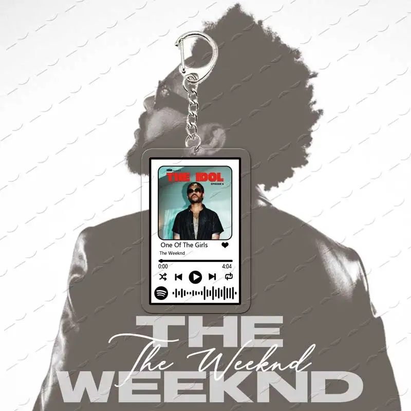 The Weeknd Music Playlist Acrylic Keychain - Starboy & Blinding Lights Fan Accessory Gift