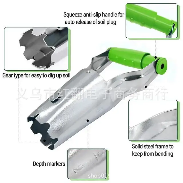 Kertészeti Szerszámok Zöldség Ültetés Virágátültető Vetőmag Lyukasztó Mezőgazdasági Szerszám - Image 5