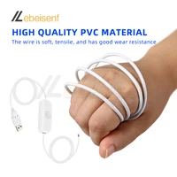 New 5V Switch Power Supply Wire 1.5M USB Male to 2 Core Connection Cable 501 Button ON OFF 2A For LED Strip Lamp Bulb Light DIY - Image 3