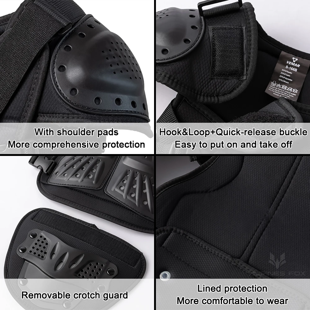 Children Full Body Armor Vest Kids Riding Jacket Anti Falling Protection Gear Sets Motocross Motorcylce BMX MX Knee Elbow Pads