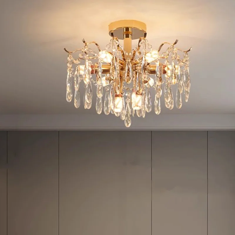 Crystal LED Ceiling Chandelier Lights Living Room Decor Bedroom Ceiling Lamp Hanging Light Fixture Home Decor