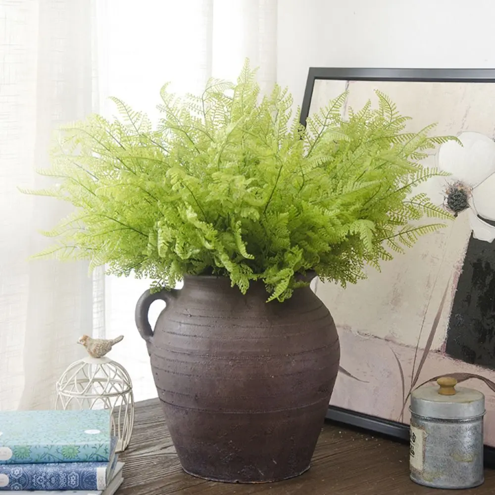 

45cm 7 Forks Artificial Asparagus Fern Grass Plastic Artificial Plant Wedding Simulated Flower Background Decor Home Decor