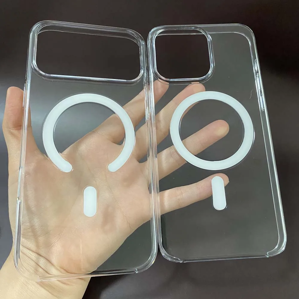 Crystal Clear Protective Case with Touch Camera Button for Wireless Charging Compatibility