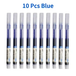 Set of 10 High-Quality Needle Tip Gel Pens - Kawaii Stationery for School and Office Writing (10pcs blue)