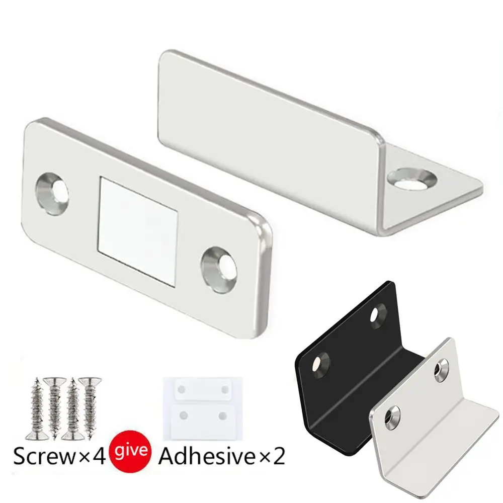 Ultra Thin L Type Latch Cupboard Door Stopper Strong Magnetic Cabinet Catches Door Closer