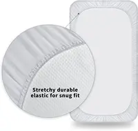 Baby Waterproof Mattress Protector Fitted Sheet Breathable & Noiseless Crib Toddler Baby Mattress Cover 4