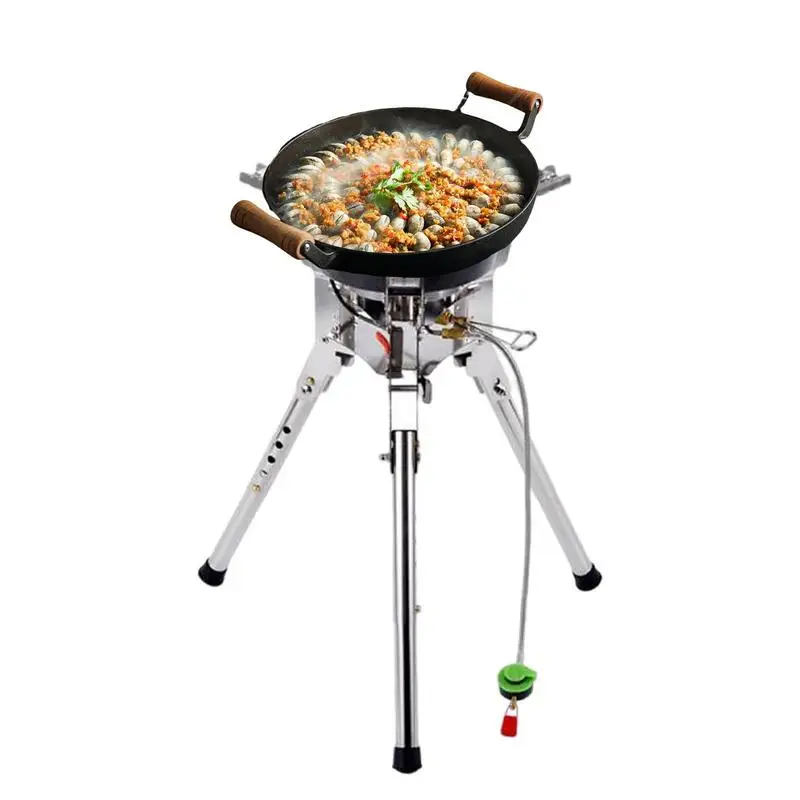 

Hiking Outdoor Camping Stove Camping Stove With Stand Universal Cooking Accessories With Brackets And Adjustable Heights Stove