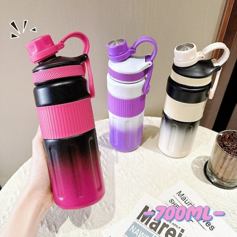 

700ML Outdoor Sport Thermos Portable Travel Vacuum Flasks Stainless Steel Insulation Leakproof Water Bottle High Quality