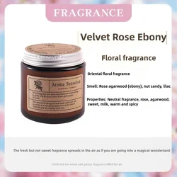 Luxury Aromatic Soy Candle Gift for Home and Wedding Decor (Velvet Rose Ebony)