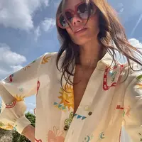 Women Fashion Elastic Waist Two Piece Sets Elegant Floral Print Lapel Long Sleeve Top Short Pants Suit Casual Holiday Outfits - Image 4