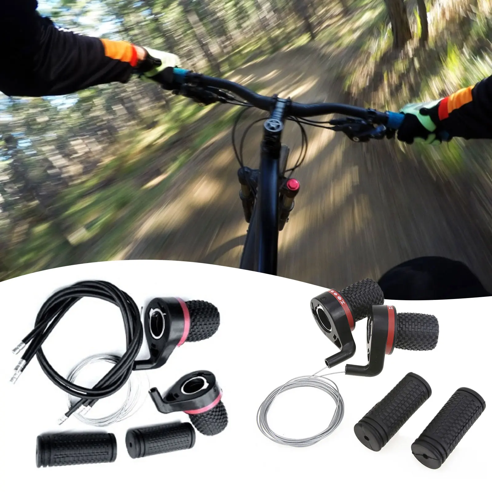 Gear Shifter Bmx Grip Shift Knob Pair For Shimano Bicycle Twist