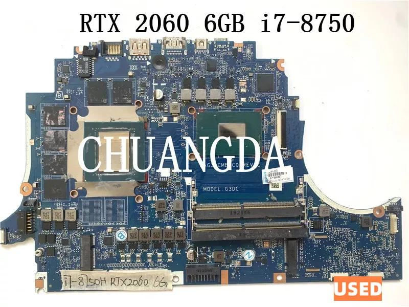 

Используется для ноутбука HP 15-dc1003TX материнская плата DSC RTX 2060 6 ГБ i7-8750 DAG3DCMBCC0 Материнская плата ноутбука