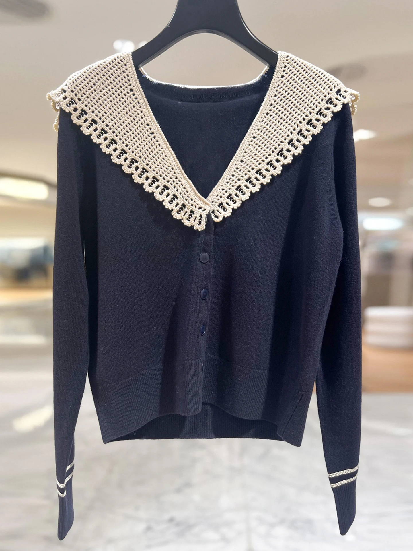 Handmade Crochet Flower Autumn College Sle Knitted Cardigan Top oulder Wrap Neline Chinese Premium Women's Faion 2025