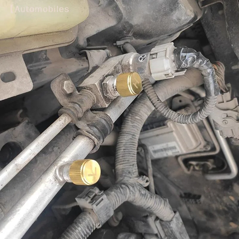 Automotive Air Conditioner Dust Cover Valve Caps - High/Low Pressure Port Accessories