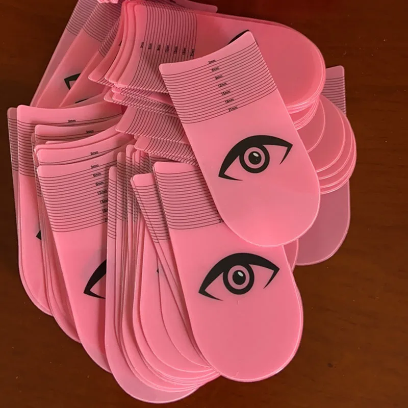 510PCSEyelashLengthMeasuringRulerPortableEyebrowSoftPlastic