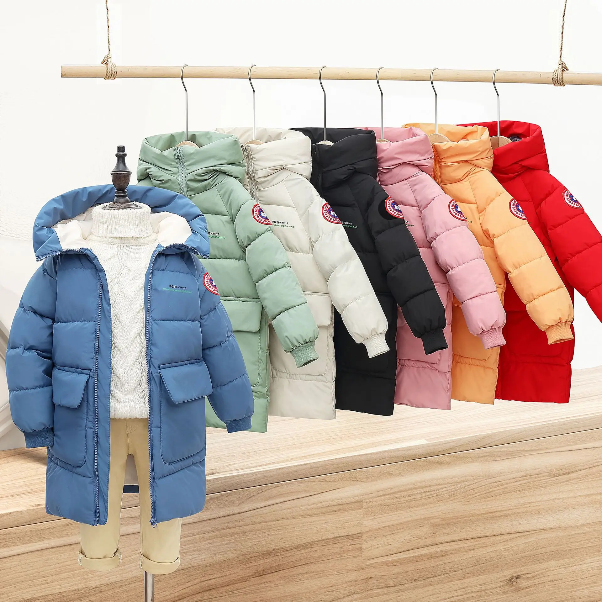 AutumnWinterBoysGirlsParkasChildrenPlusCottonWarmCoatKids