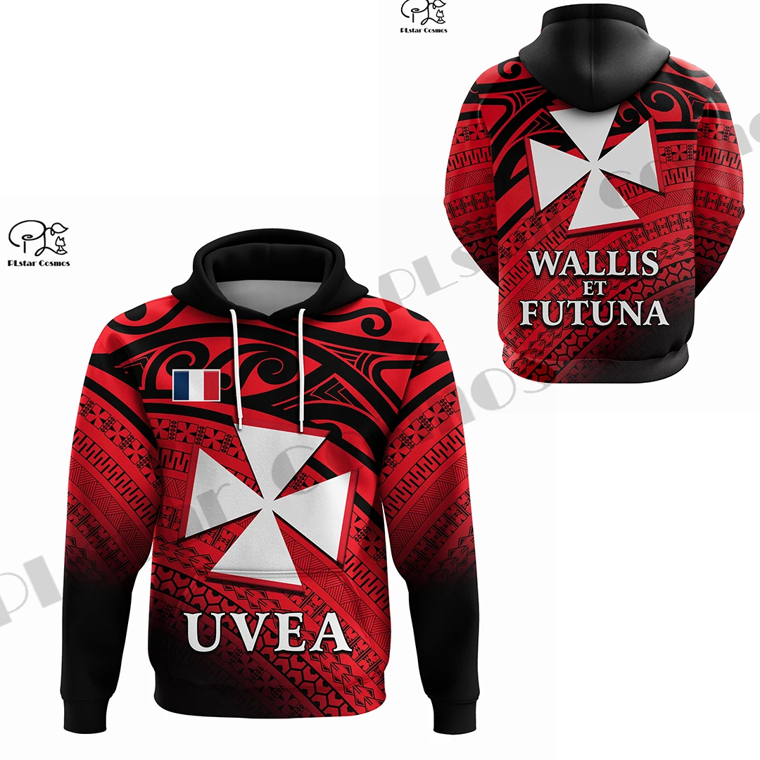 PLstarCosmos 3Dprint 최신 월리스와 푸투나 문신 아트 스트리트웨어 하라주쿠 인과 유니크 유니섹스 후드/스웨트 셔츠/지퍼 스타일-4 