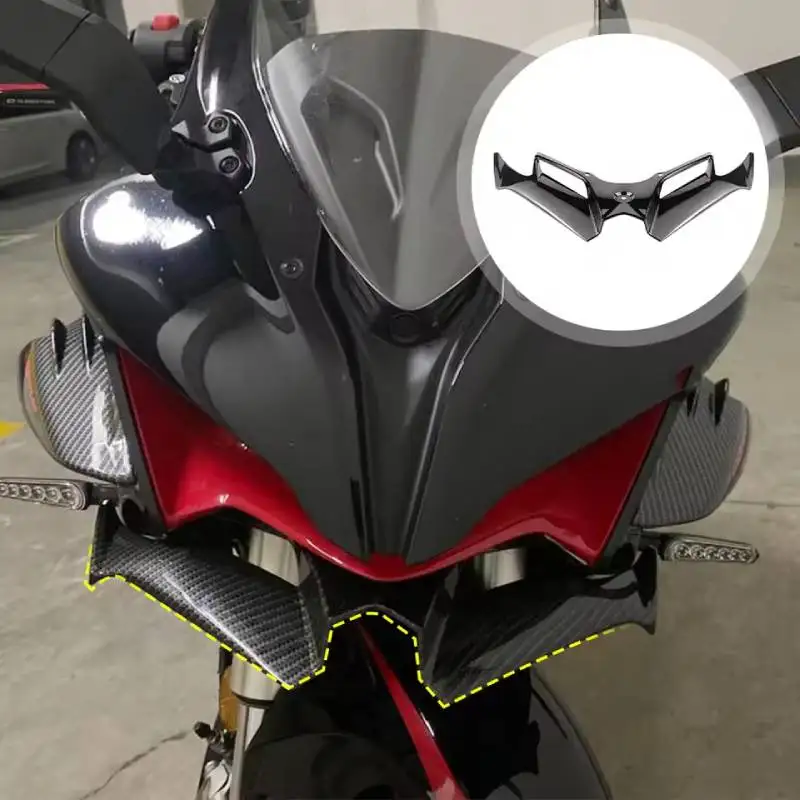 2026 NEW Carbon fiber pattern Motorcycle Winglet Aerodynamic Wing Kit Spoiler For Kawasaki For Ninja 300/ 250 EX300 2013-