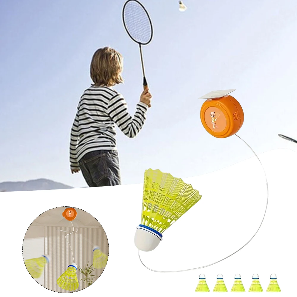 Portable Badminton Trainer Practice Training Tool Shuttlecock Stretch Self-study Professional Badminton Rebound for Kids Outdoor badminton trainer