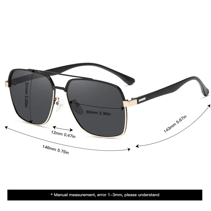 Sunglasses Polarized Sunglasses For Men Anti-uv Aviators Retro New Car Glasses 9426
