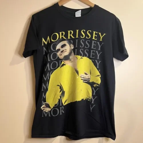 2015 Morrissey Usa Tour Black Rock Concert Band T Shirt Size Medium The Smiths Maniche Lunghe O Corte