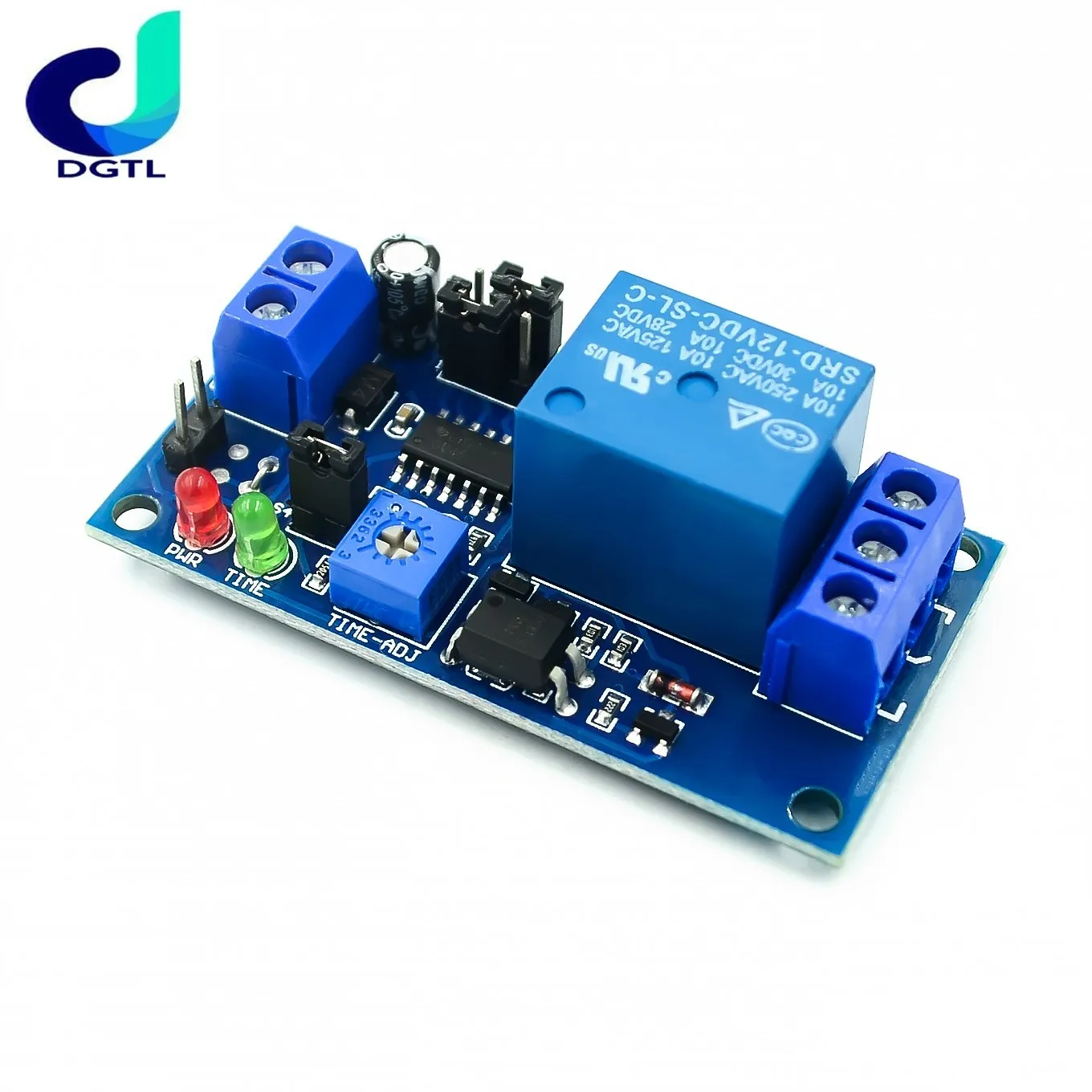 

DC 12V Time Relay Module Normal Open Time Delay Relay Timing Timer Relay Control Switch Adjustable Potentiometer LED Indicator