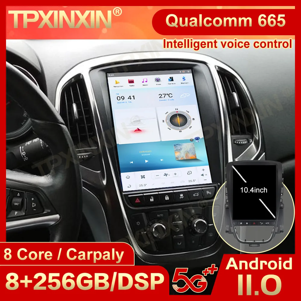 

Мультимедийный экран Qualcomm Android 11 Tesla для Opel Vauxhall Holden Astra J 2010 2011 2012 2013 Navi Vedio Player, головное устройство