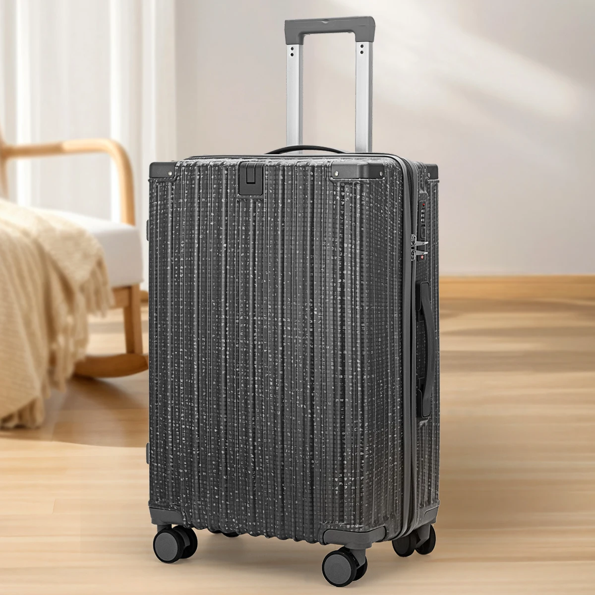 Gypsophila Multifunctional Large-Capacity Luggage Suitcase Trolley Suitcase Boarding Suitcase Strong and Durable Student Unisex