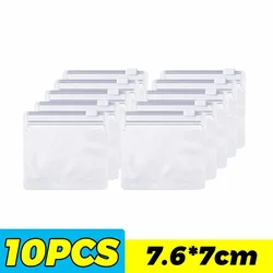 Compact Self - Sealing Zip Pouches - Colorful and Reusable Waterproof Storage Bags (Transparent - 10PCS)
