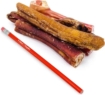 Bully Sticks for Dogs, Thick 4-6 Inch, Varied Shapes, 100 Count Bulk Pack - All Natural Dog Treats, 5