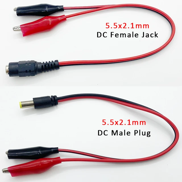 Testkabel Krokodilklemmen zu DC-Stecker 5.5mm