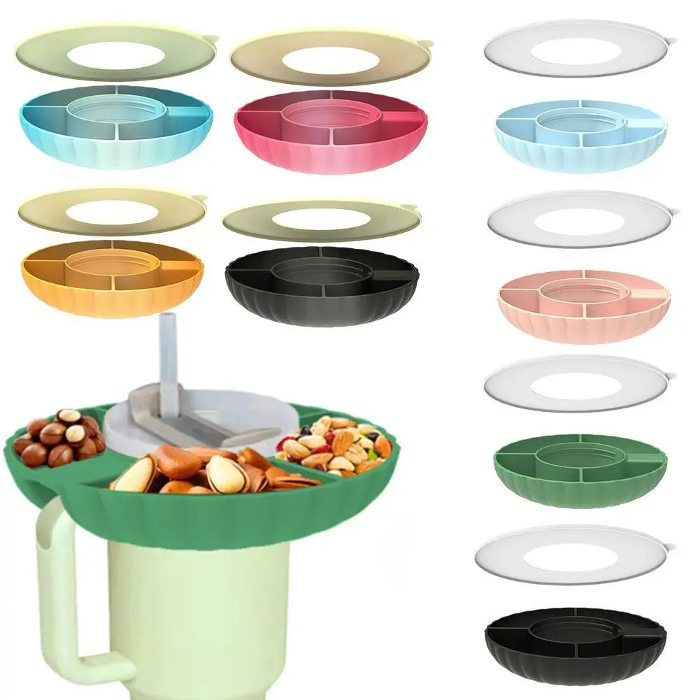 

Ice Cup Snack Plate With Cover for stanley Snack Fruit Plate Suitable For 40oz 30oz Car Cup Cup