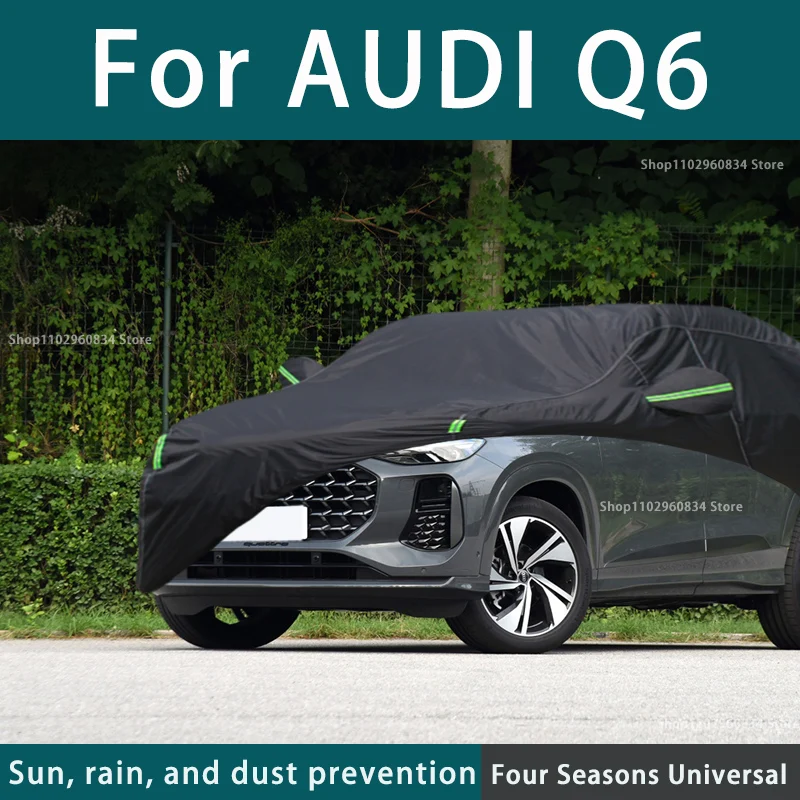 Per Audi Q6 210T Full Car Covers Outdoor Sun Protezione Uv Polvere Pioggia Neve Protettiva Anti-Grandine Car Cover Auto Black Cover