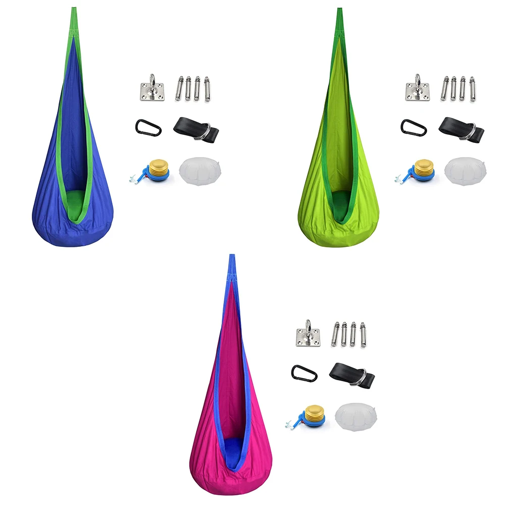 

Детские подвесные кресла, подвесные кресла из хлопка для взрослых, подвесные кресла для помещений и улицы, зеленые