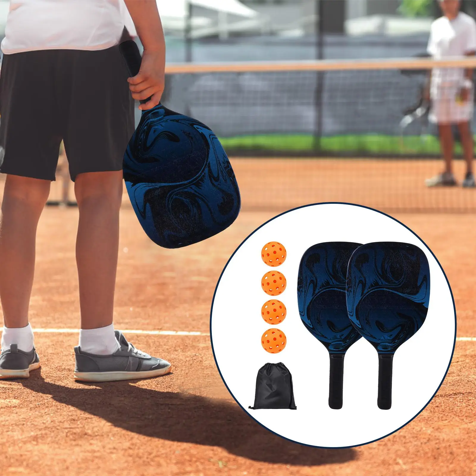 Pickleball Paddles Set Wooden for Beginners, Intermediates, Professionals Lightweight