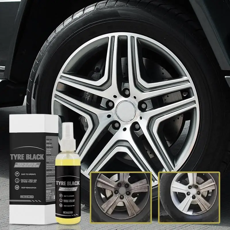 Automotive Tire Care 100ml Automotive Wheel Cleaner Tire Shine Cleaner Wheel Spray For Long-Lasting