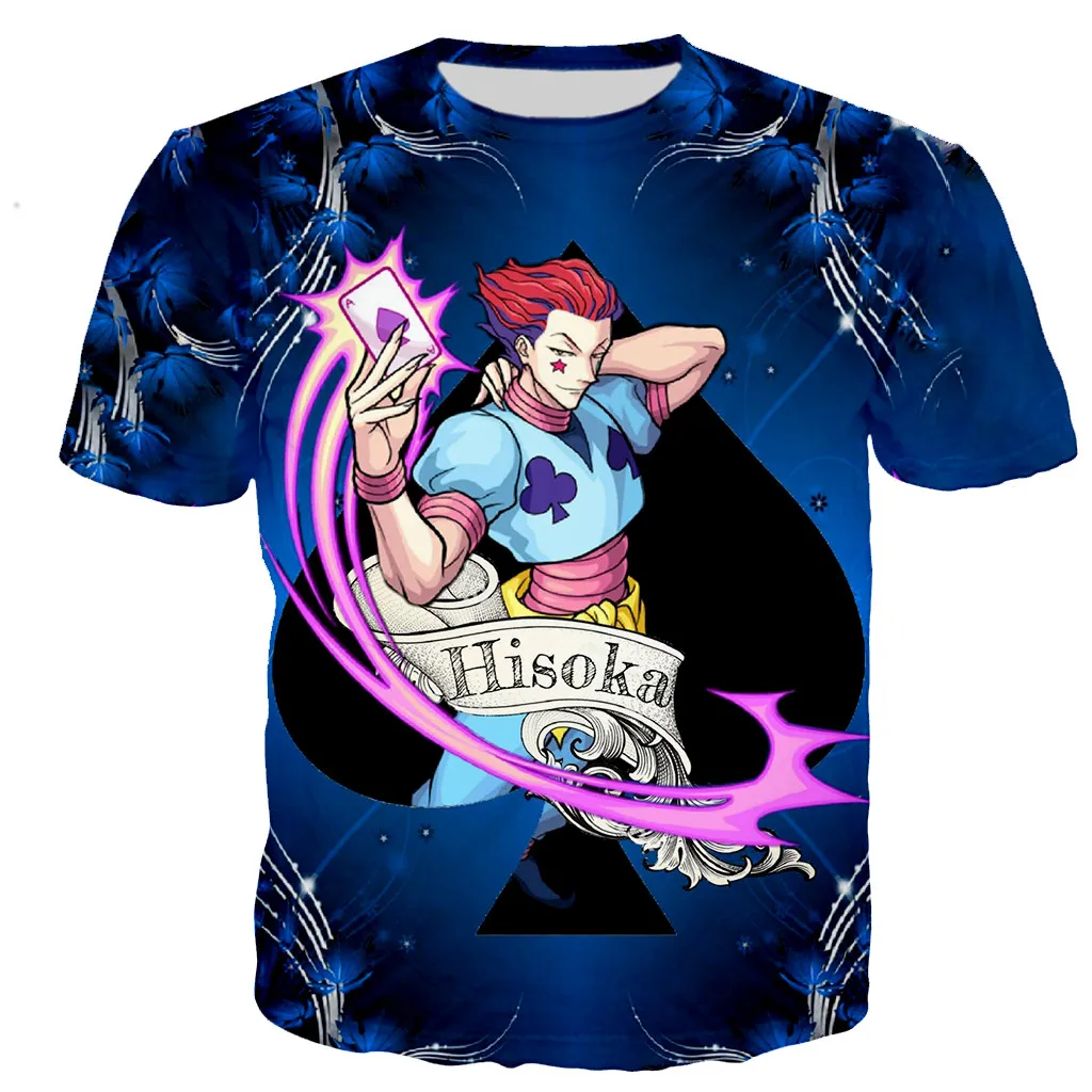 

New Anime Hunter X Hunter Hisoka 3D Printed T Shirts Men Women Summer Fashion Casual T-shirt Streetwear Oversized Tops Tees