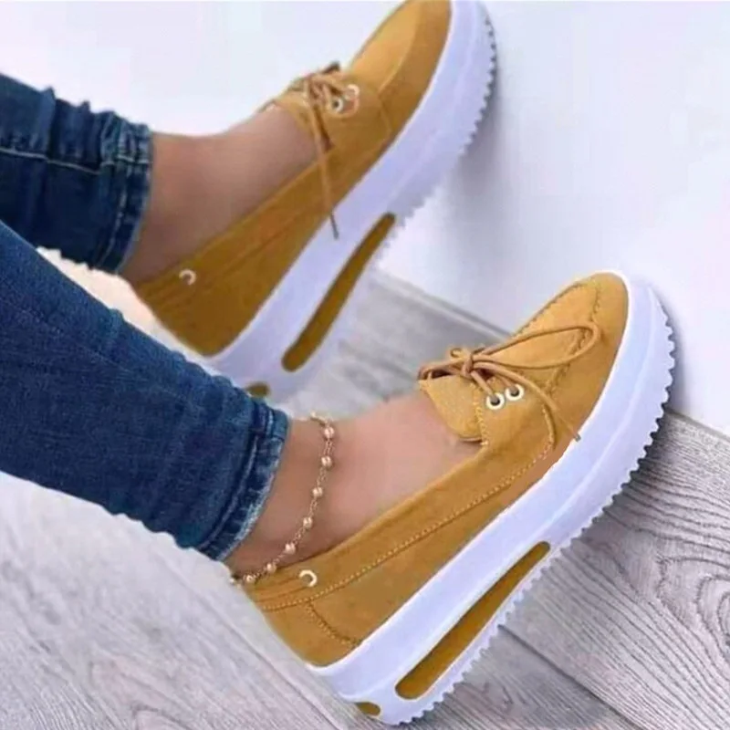 Women Casual Sneakers Woman Fashion Spring Leather PU Sneakers Female Platform Vulcanize Shoes Zapatillas De Mujer 4